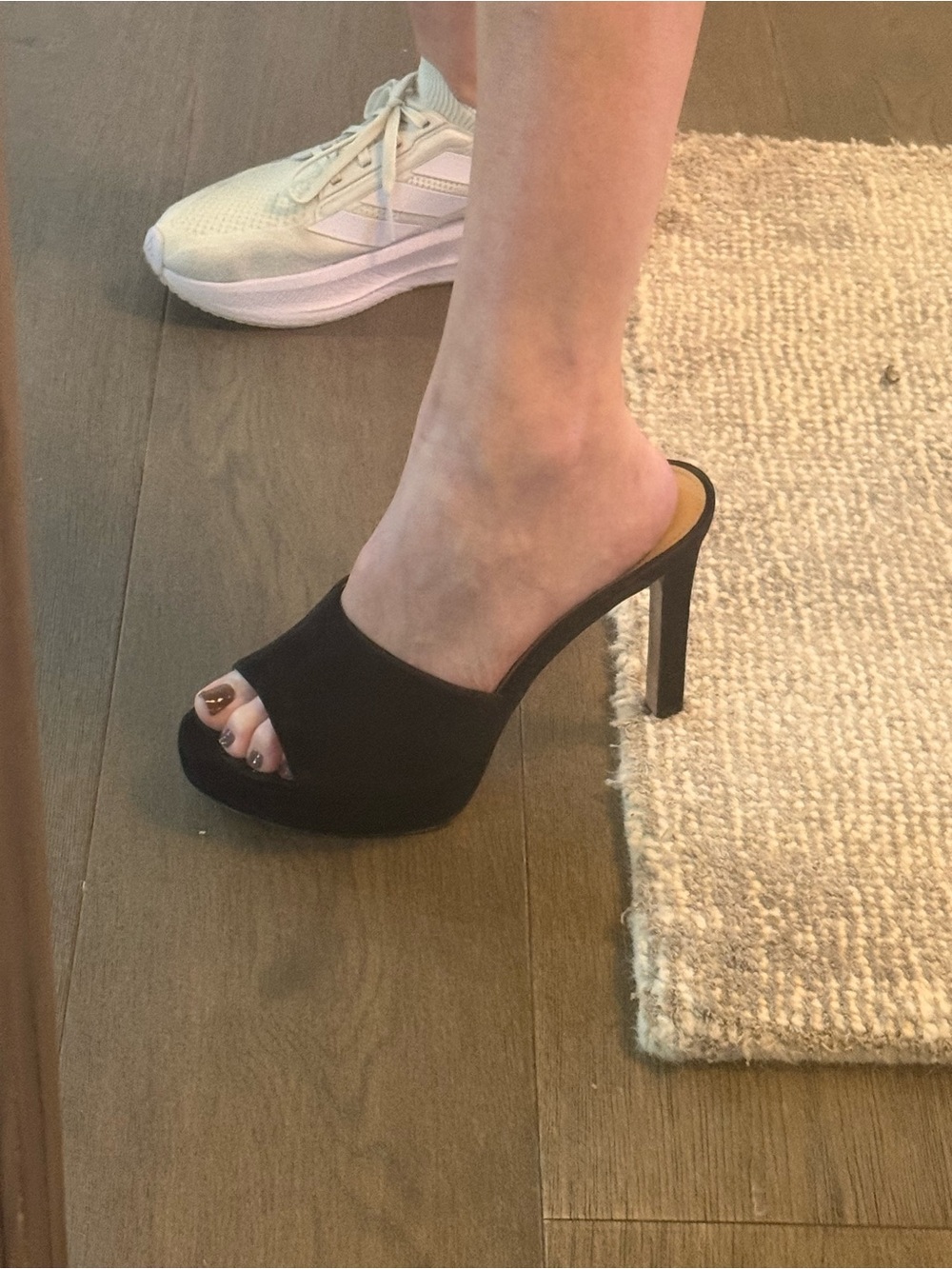 Veronica Beard Dali Black Open-Toe Platform Mule